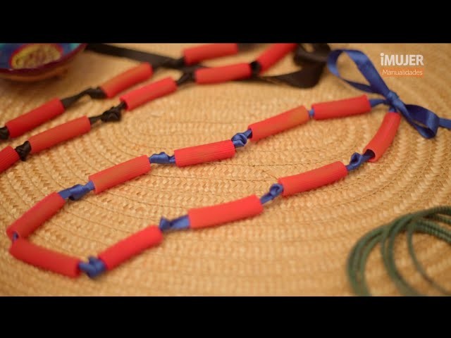 Divertido collar con pasta | Manualidades para niños | @iMujerHogar