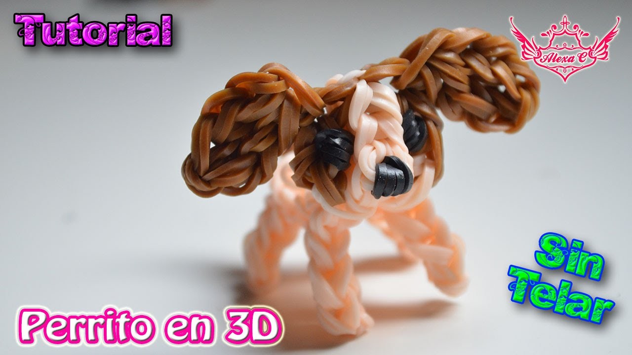 ♥ Tutorial: Perrito en 3D de gomitas (sin telar) ♥