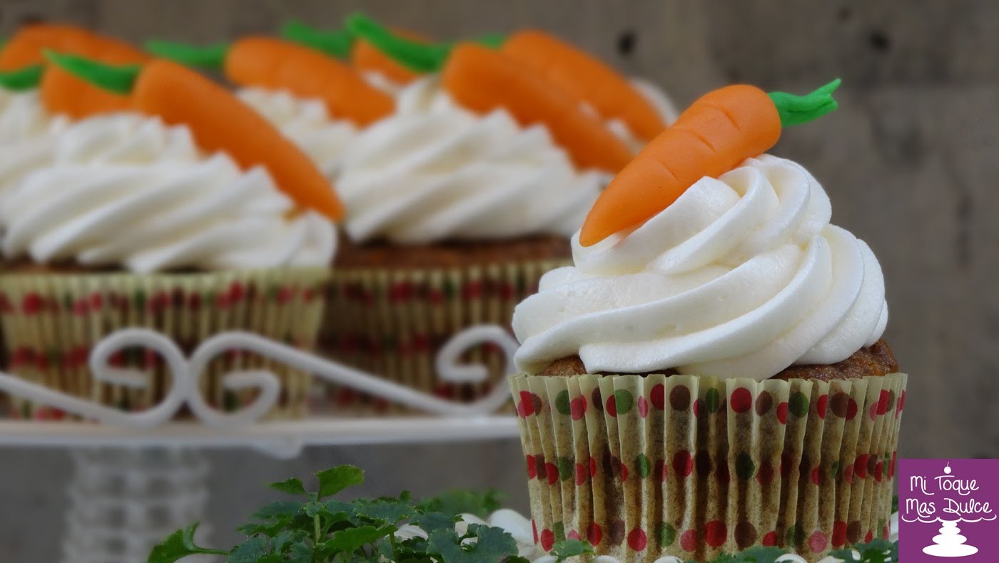 Cupcakes de zanahoria decorados