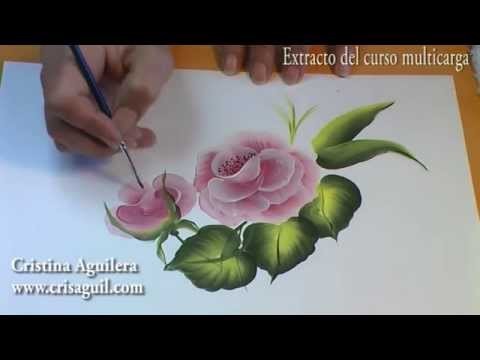 Curso pintura muticarga , pintar rosas , Painting roses