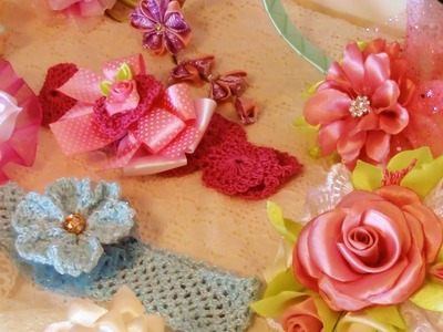 DIY accesorios de moda tips  flores Kanzashi, diademas ,moños, ganchos