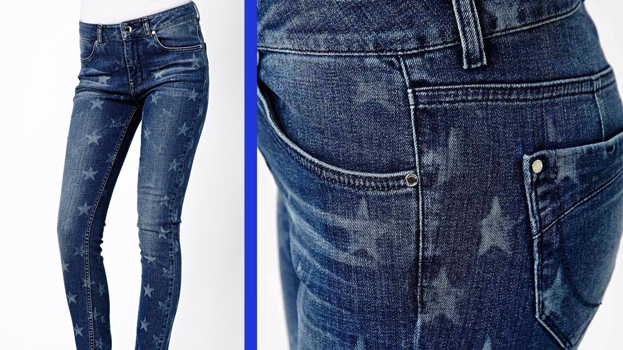 DIY: Jeans con estampado "bleached" de estrellas