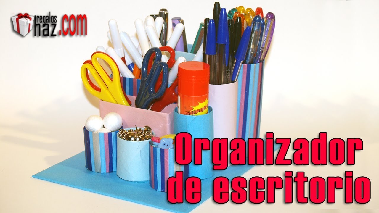 DIY Organizador para escritorio de material reciclado - Desktop Organizer from recycled materials