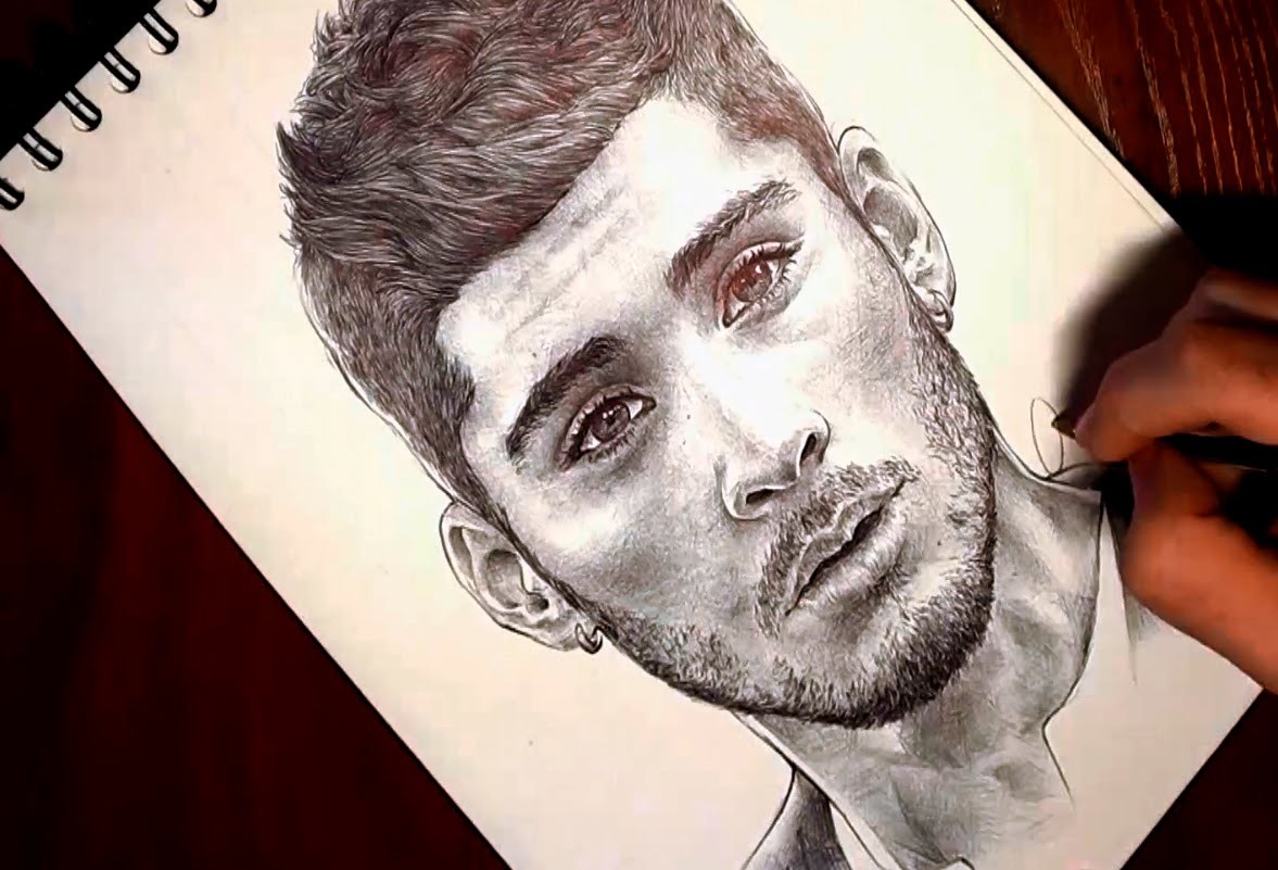 Drawing Zayn Malik of One Direction (Dibujando a Zayn Malik)