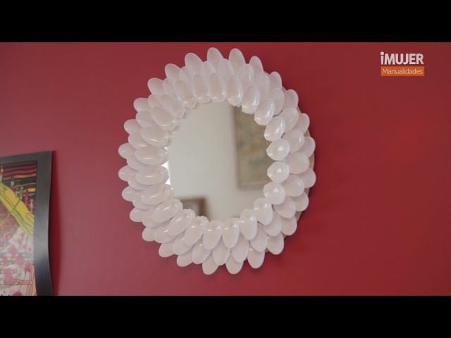 Espejo decorado con cucharas | Cómo decorar un espejo | @iMujerHogar