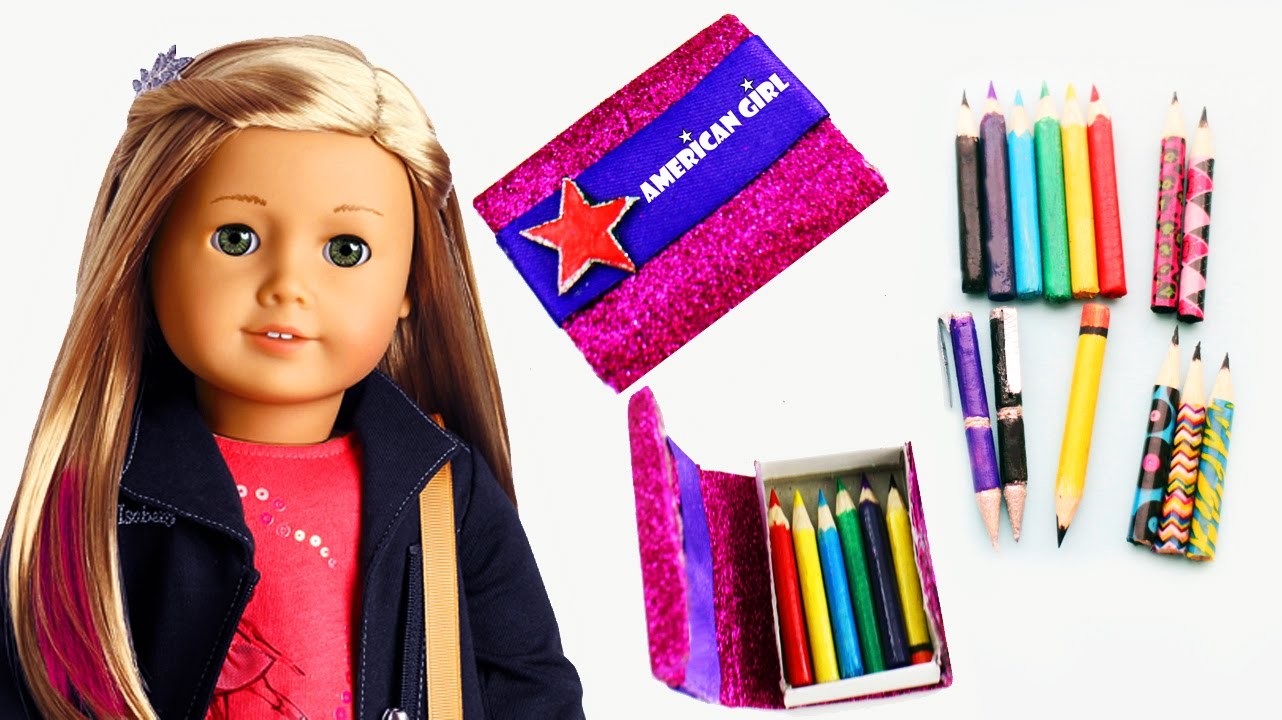 Haz lápices, lapiceros y lapiceras realistas para tu American Girl - Manualidades para muñecas
