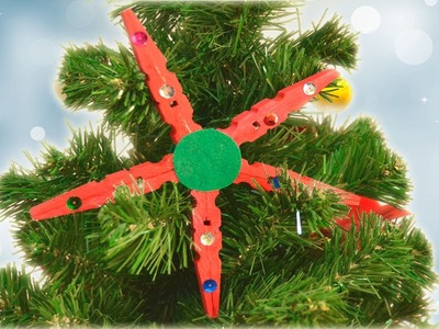 Manualidad de estrella de Navidad para decorar el árbol