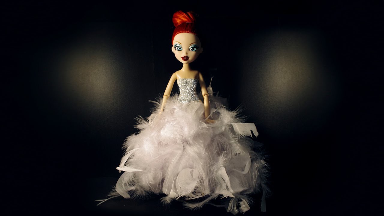 Como hacer un vestido de princesa para muñeca barbie, bratz, monster high