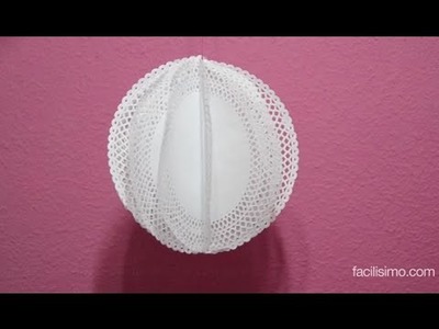 Cómo hacer una bola decorativa con blondas | facilisimo.com