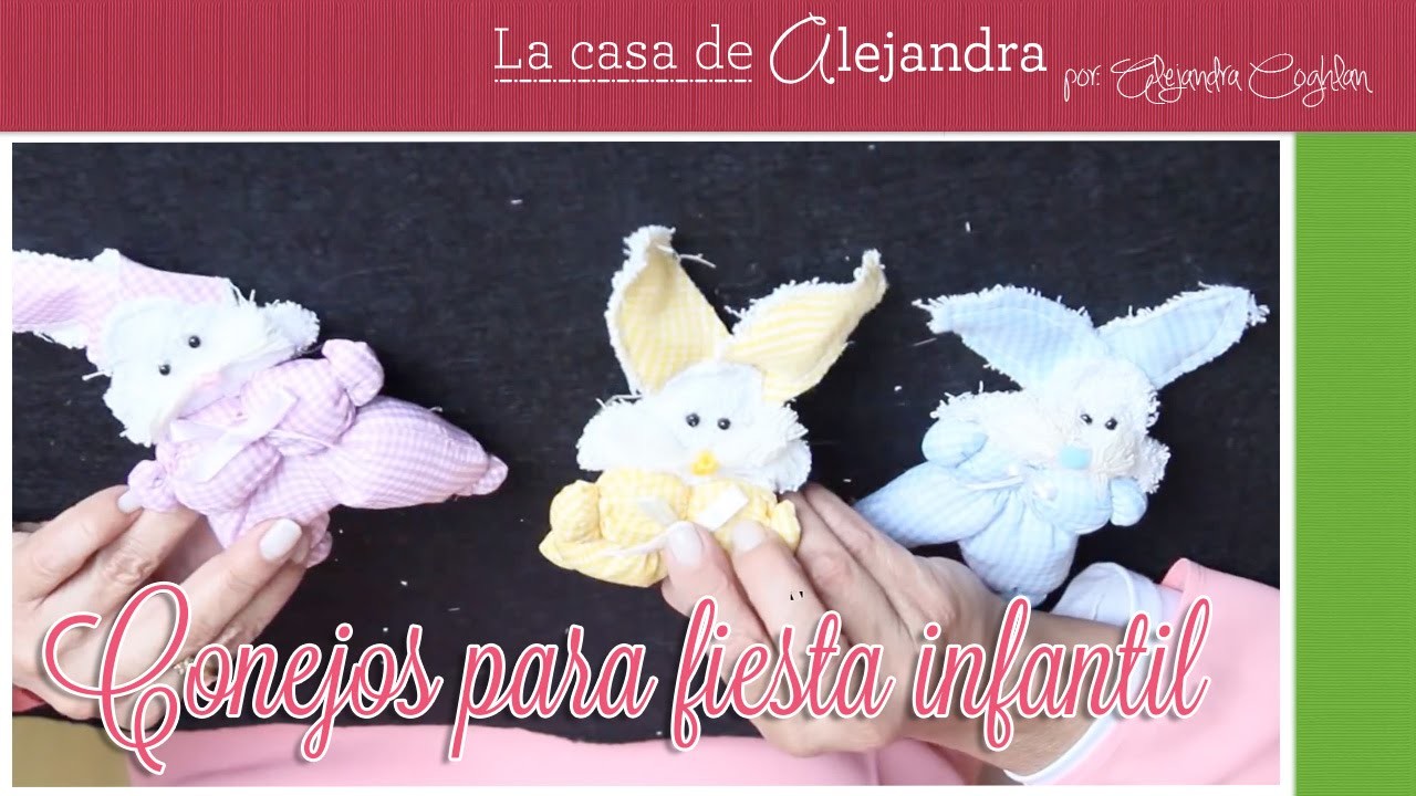 Conejos para fiesta infantil - DIY. Alejandra Coghlan