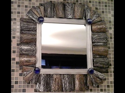 DIY Espejo con vasos desechables. Mirror out of foam cups