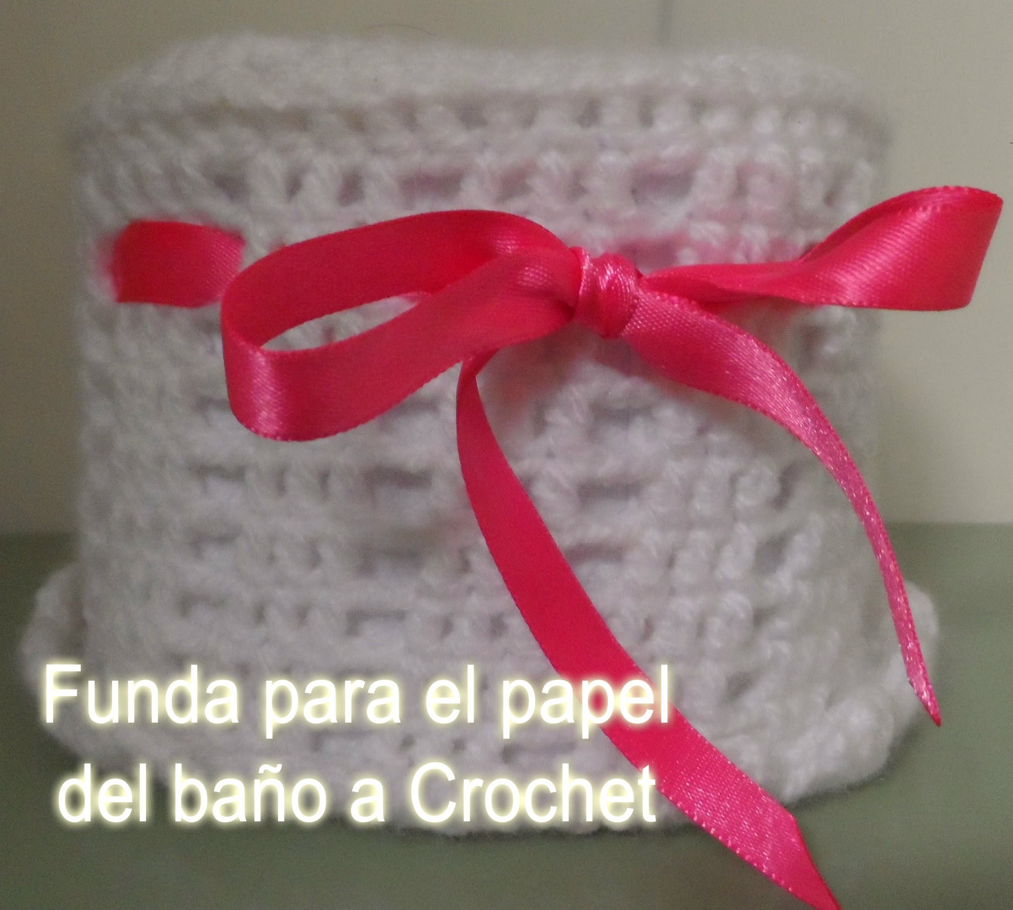 Funda. bolsito para el papel del baño a Crochet- Ganchillo