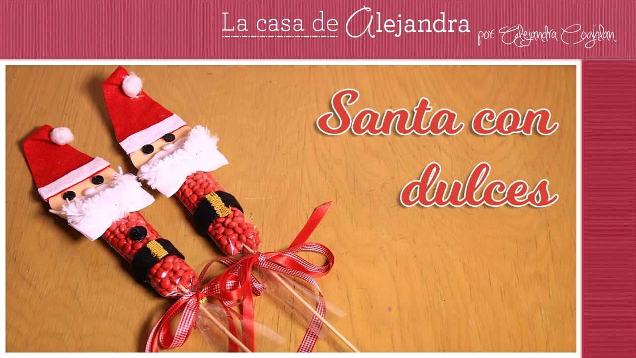 Santa Claus con Dulces DIY Alejandra Coghlan