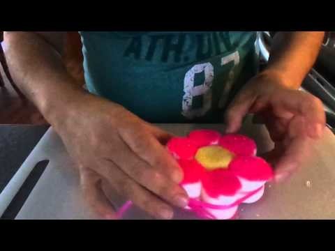 Brocheta de bombon en forma de flor
