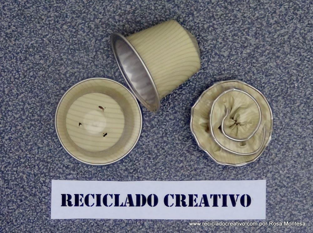 Cómo hacer flores con cápsulas de café - How to make flowers out of recycled coffee capsules