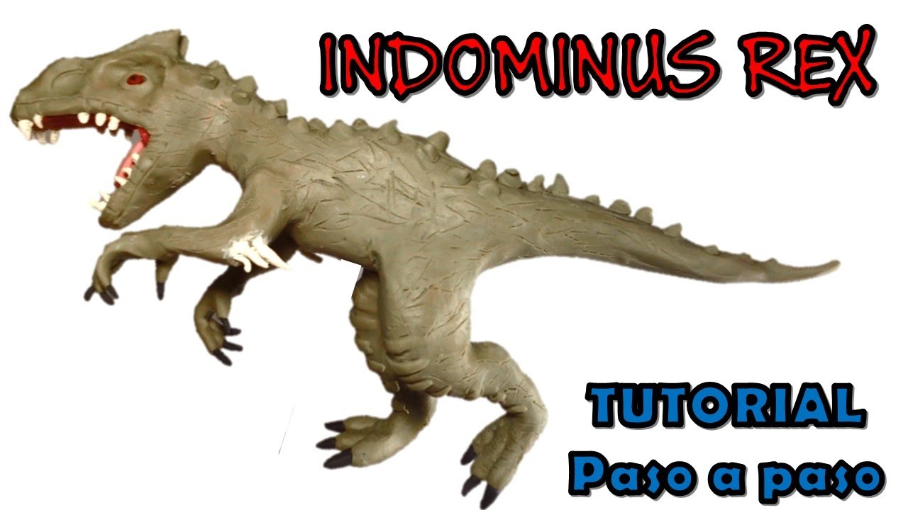Como hacer un indominus rex de plastilina. How to make a plasticine rex indominus