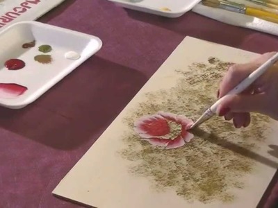 Como pintar Rosas con Acrilicos - Pinceladas - Silvia Mongelos