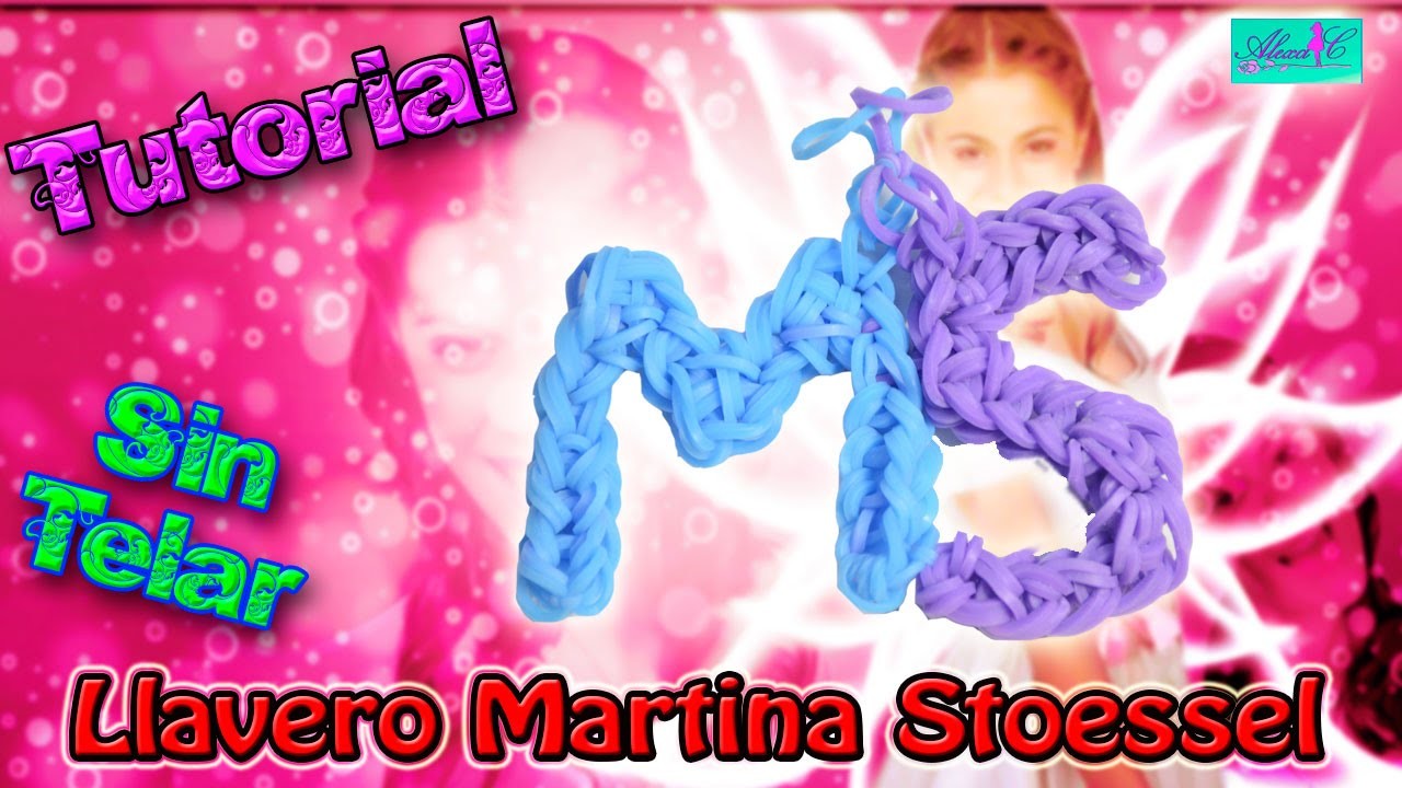 ♥ Tutorial: Llavero Martina Stoessel (MS) de gomitas (sin telar) ♥