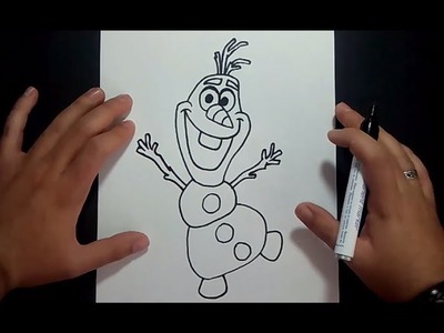 Como dibujar a Olaf paso a paso - Frozen | How to draw Olaf - Frozen