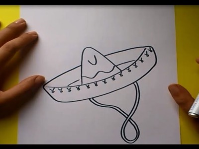 Como dibujar un sombrero paso a paso | How to draw a hat