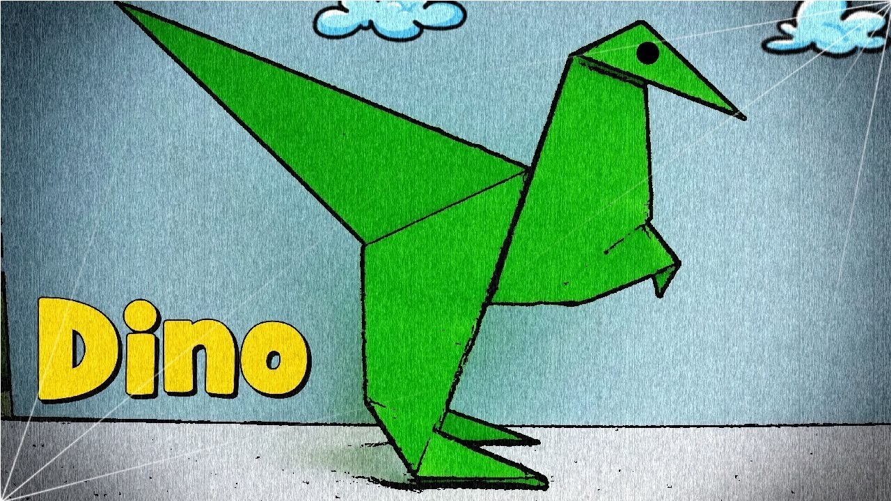 Origami Sencillo - Dinosaurio de Papel