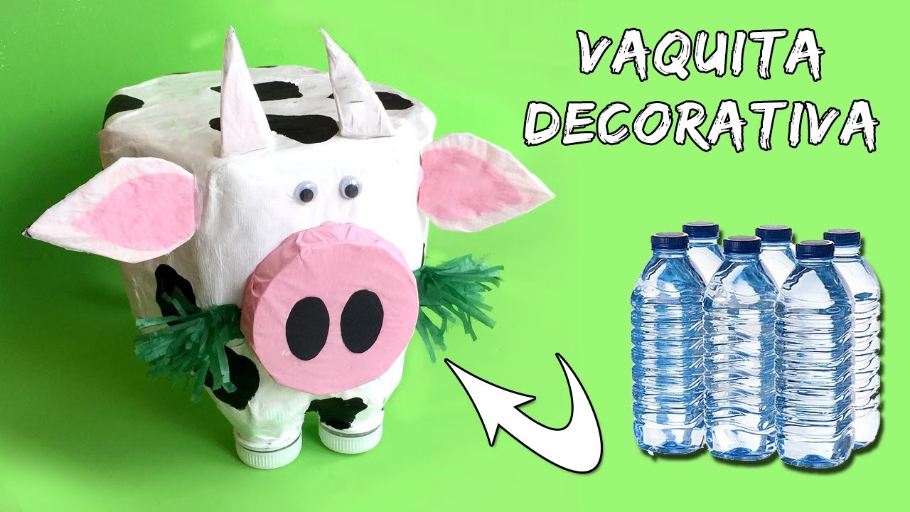 Vaca decorativa * Reciclaje de botellas