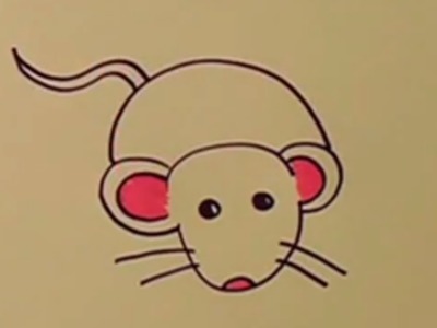 Aprende a dibujar un ratón paso a paso con los niños