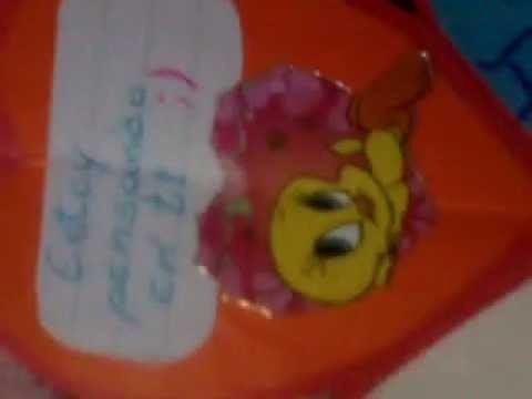 Carta de corazón a flor.