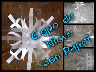 DIY Copo de nieve con tiras de papel