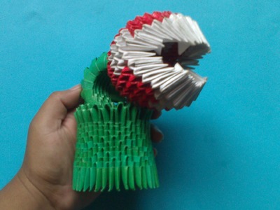 Origami 3D Planta piraña