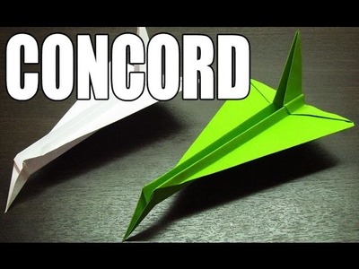 Como hacer un avion de papel con cola | Origamis de papel Avión modelo Concord (Muy fácil)