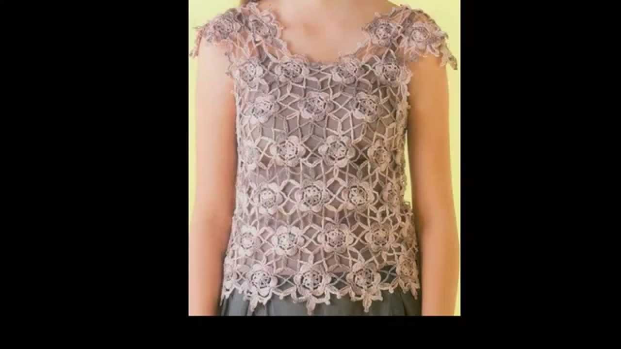 Crochet unión de Florecitas Para Blusa Fácil