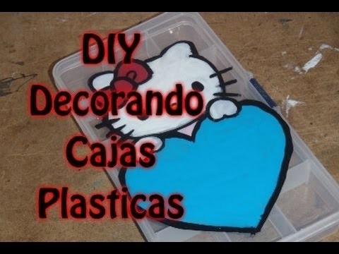 DIY Como decorar cajas plasticas