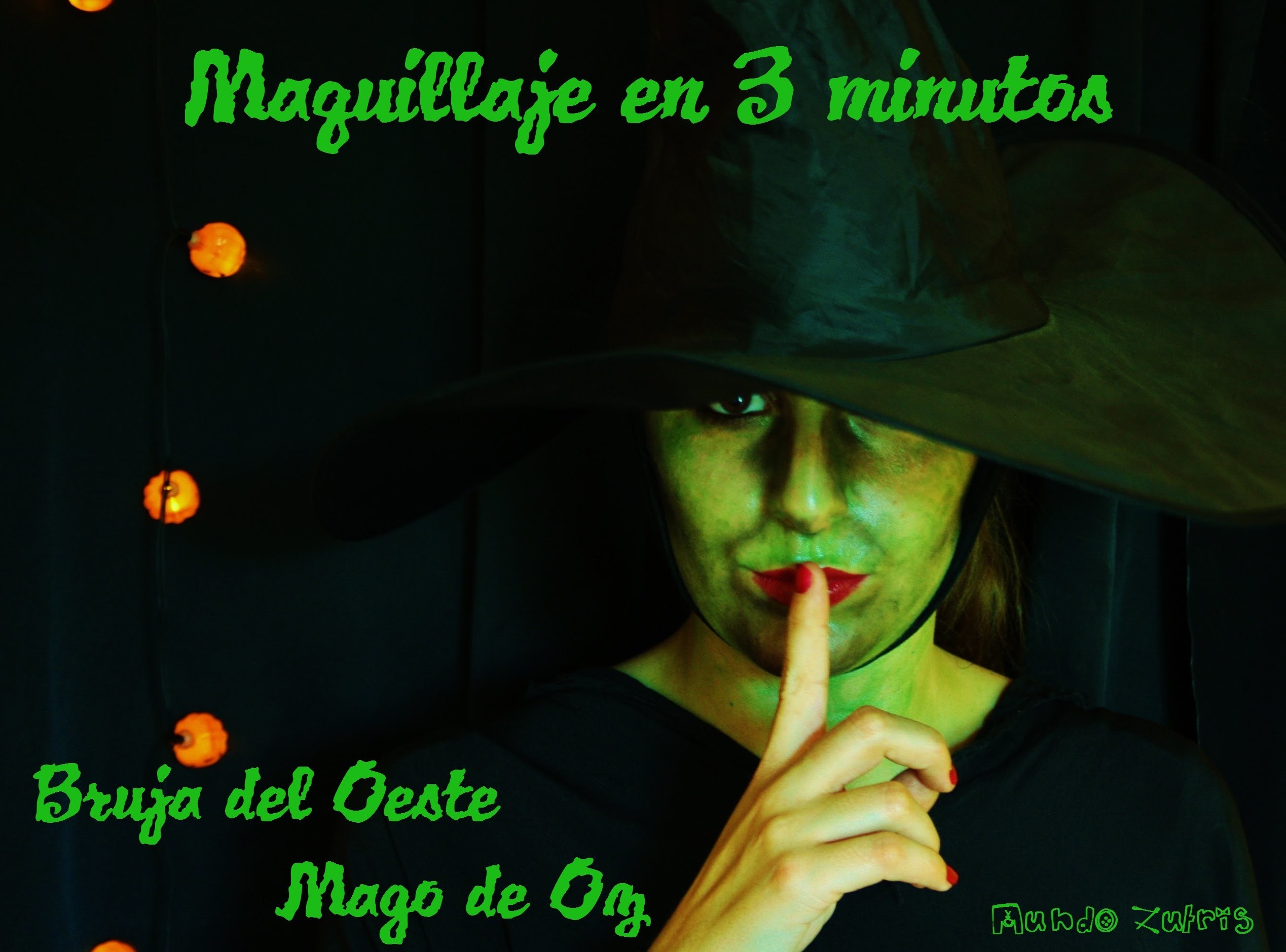 Maquillaje Halloween Bruja del Oeste, Mago de Oz - Make up Wicked Witch of the West, Wizard of Oz
