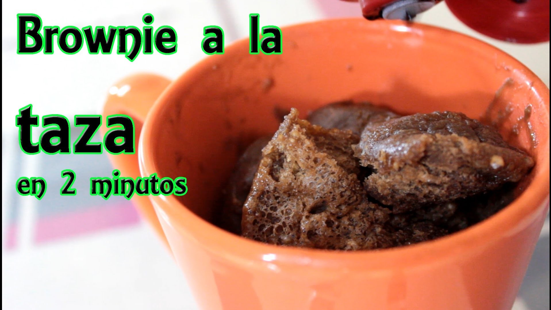 Brownie a la taza en 2 minutos, recetas sin horno - Manualidades Fáciles