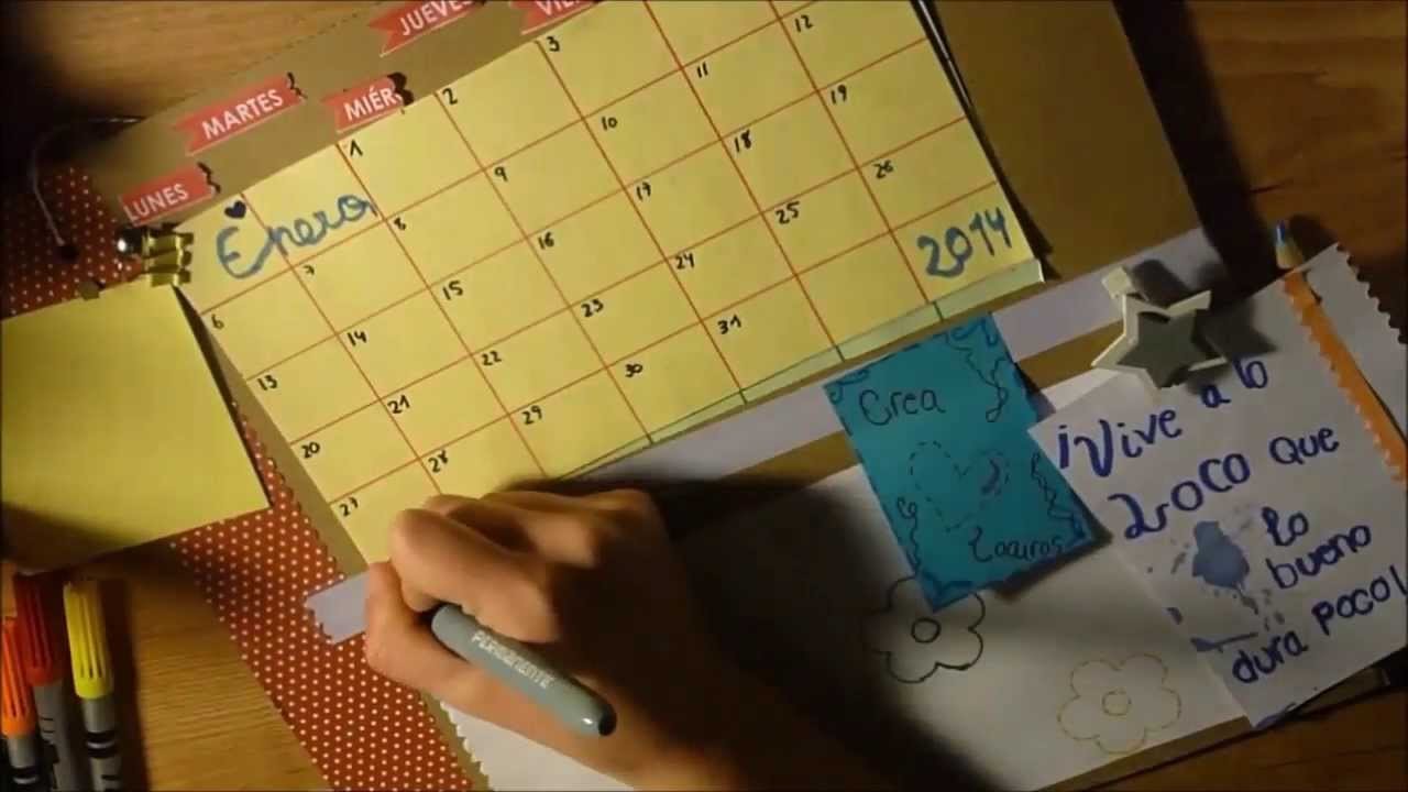 DIY:  Calendario de cartón. Crea un organizador de tareas
