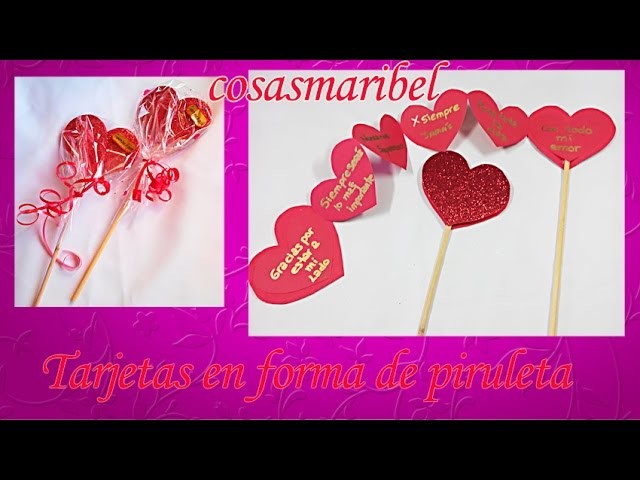 DIY:Como hacer tarjetas en forma de piruleta para San Valentín.