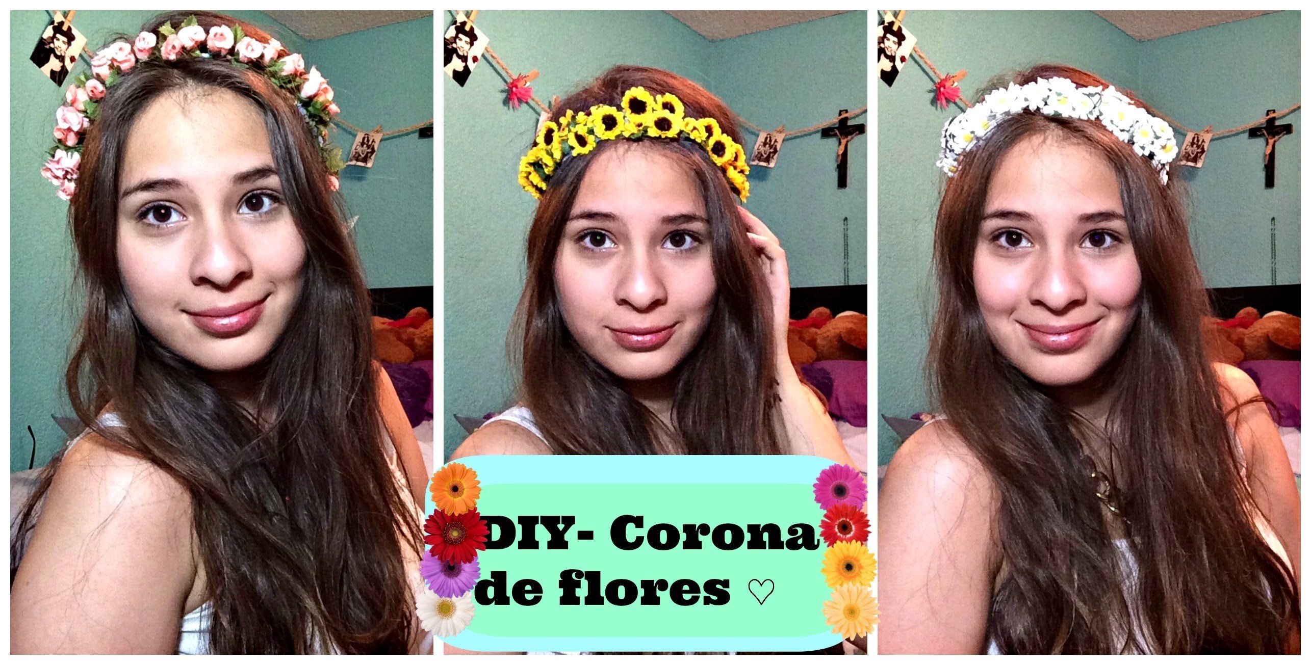 DIY - Corona de Flores + 1 año en Youtube ♡♡