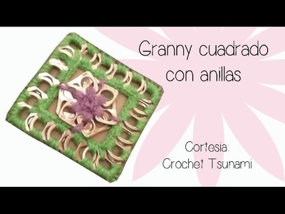 Granny cuadrado con anillas