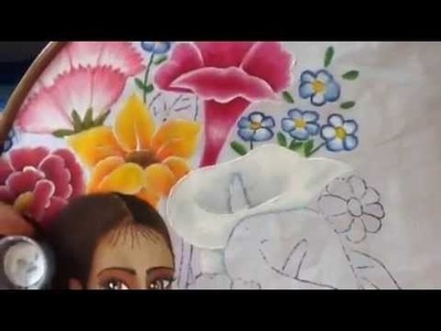 Pintura en tela vendedora de flores # 11 con cony