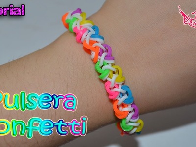 ♥ Tutorial: Pulsera Confetti (sin telar) ♥