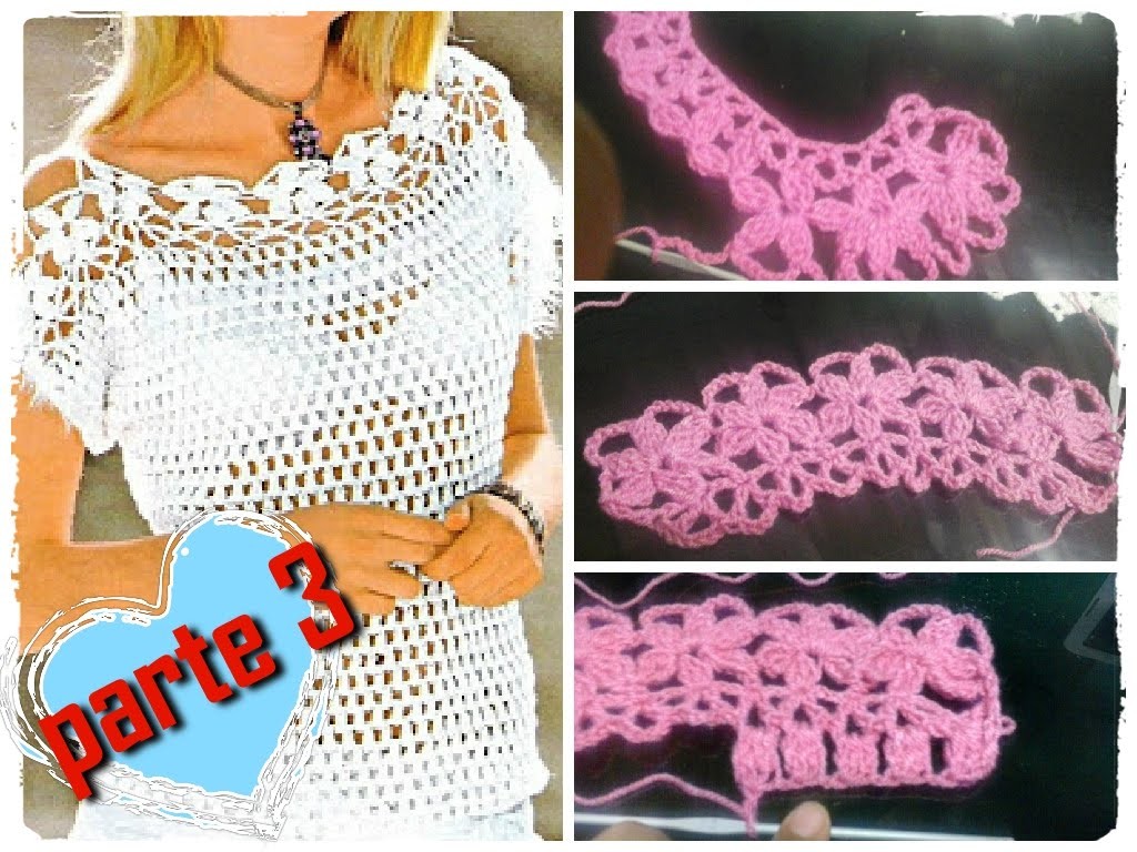 Blusa en crochet  PARTE 3 FINAL( imagen y esquema tomado de internet )