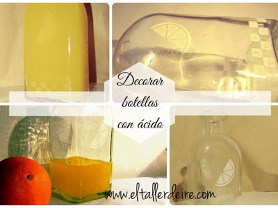 Botellas grabadas con ácido