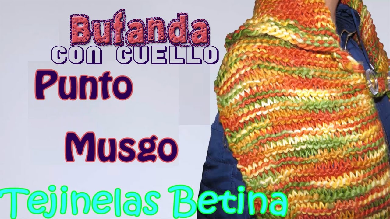 Bufanda con Cuello-Punto Musgo-Tejinelas Betina
