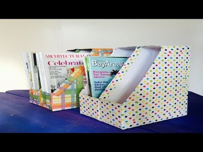 Como Hacer Organizador de Libros y Revistas hecho de Cajas de Cereal Recicladas