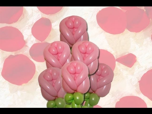 Curso de Globos: Elegante rosa hecha en globos. elegant rose made in balloons