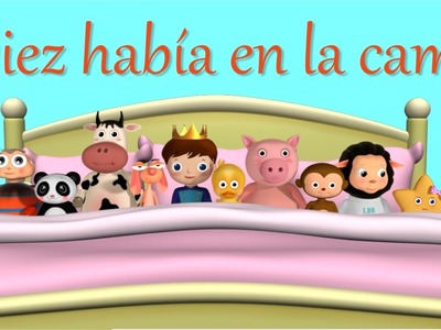 Diez había en la cama - LittleBabyBum Canciones infantiles HD 3D