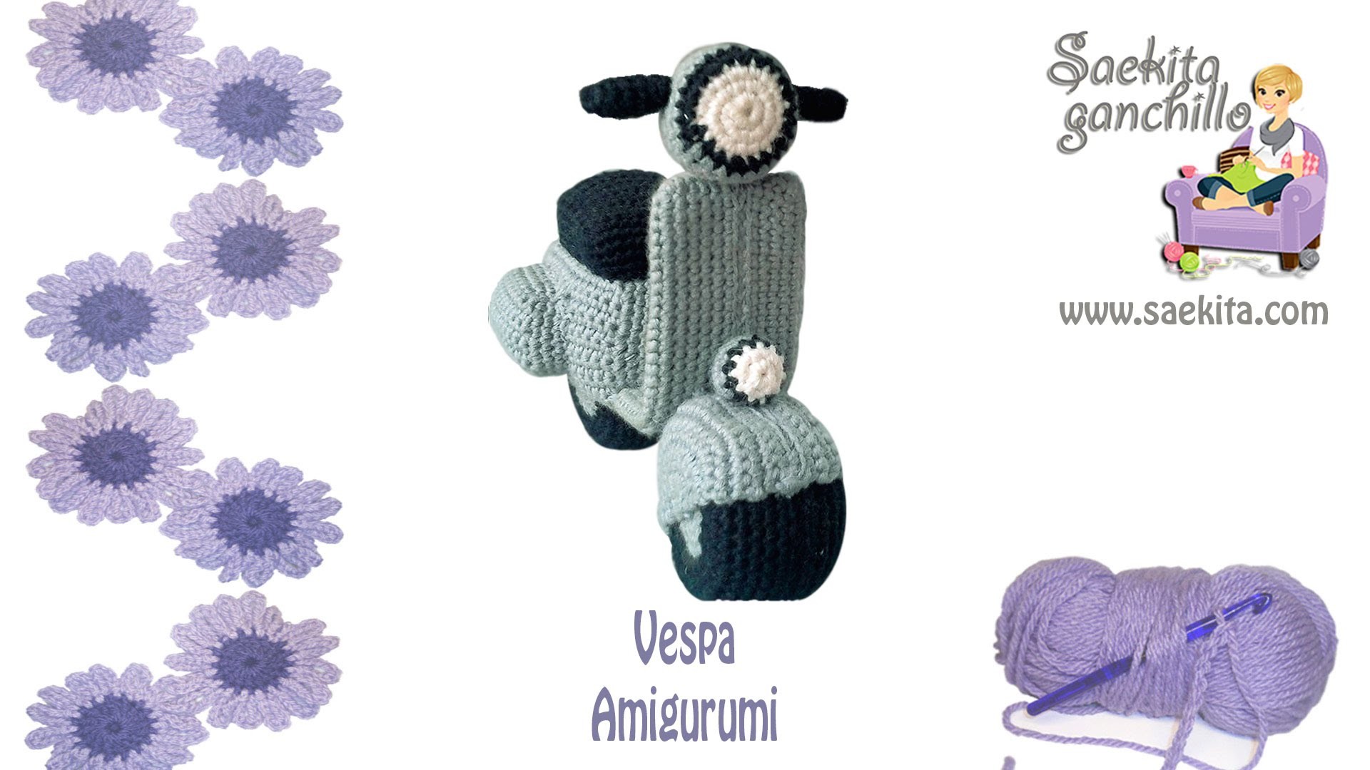 Vespa Ganchillo. Vespa Crochet * Parte 1: Chasis Vespa * Saekita Ganchillo
