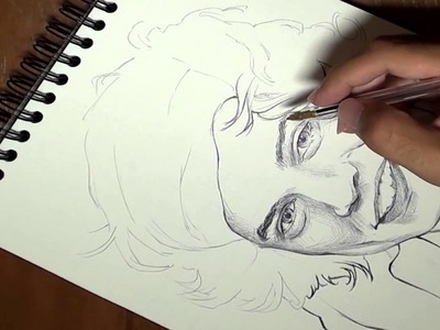 Cómo dibujar a Harry Styles en 3 minutos timelapse (How to draw Harry Styles in 3 minutes)