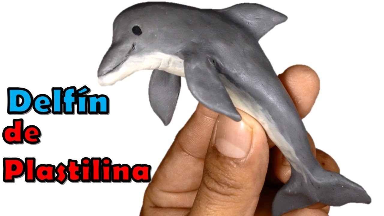 Como hacer un delfin de plastilina . How to make a clay dolphin